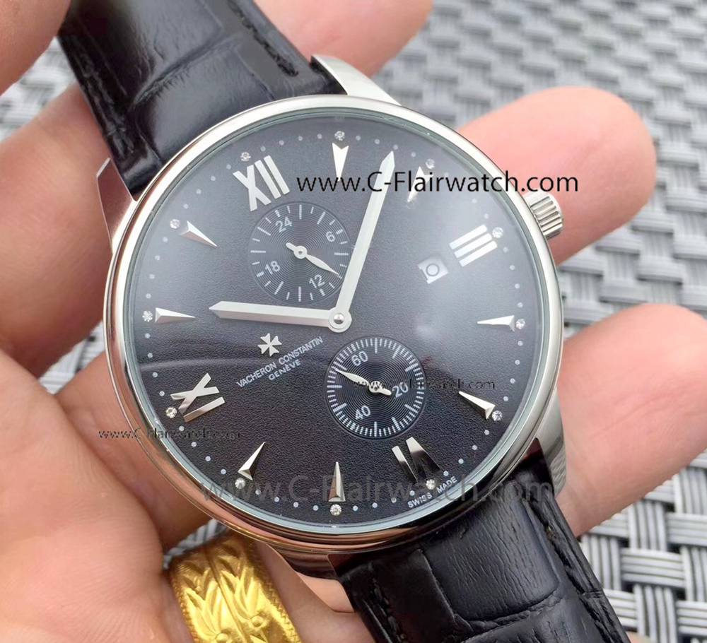 Clone VC Vacheron Constantin Wristwatch - SS Case Black Face